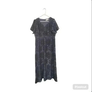 Piper & Scoot Boutique Dress Women's XL Navy Floral